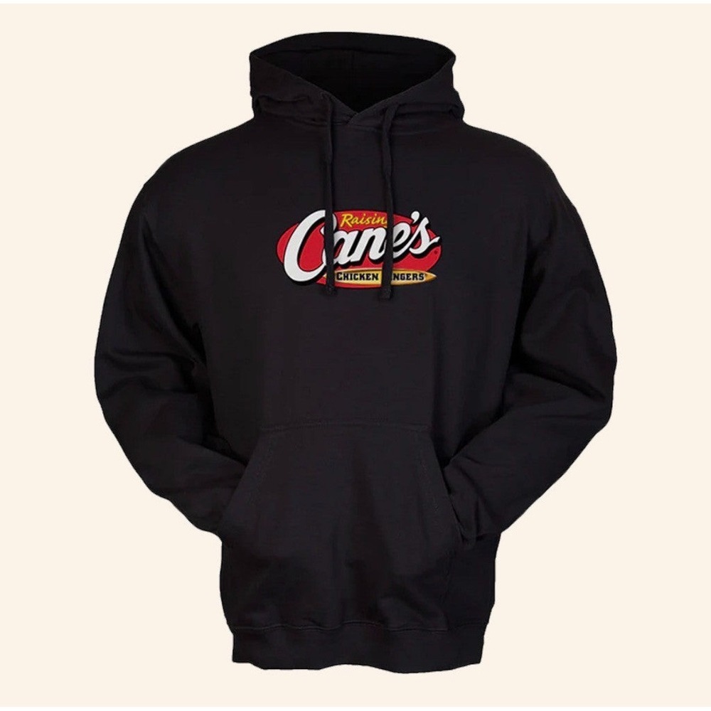 Raising Cane's Chicken Fingers Pullover Hoodie Mens Size Large Embroidered